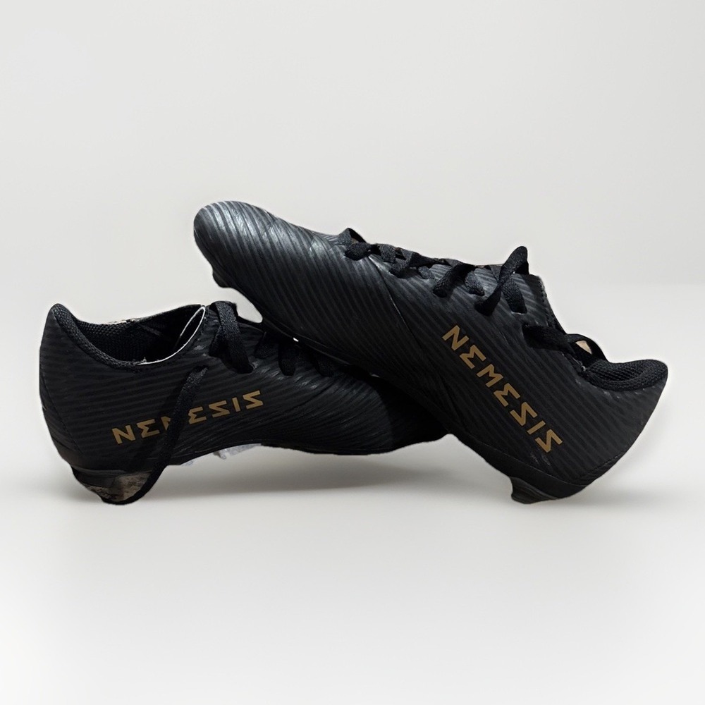 Adidas Nemeziz 19.4 FG Soccer Cleats Size 2 Black Gold Youth Kids Football Boots